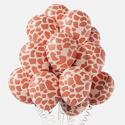 50pcs Giraffe Print Balloons 12inch Animal Theme Party Decorations