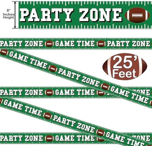 Football Party Banner 8 Inch Tall 25 Feet Long