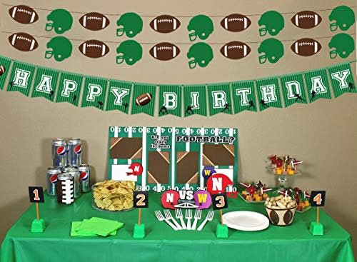 4PCS Football Party Birthday Banner Decorations
