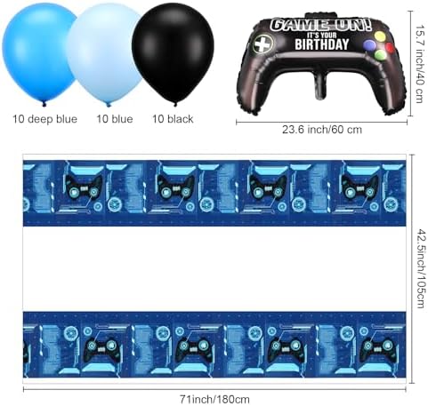Skylety 34 Piece Gamer Birthday Party Decor Set