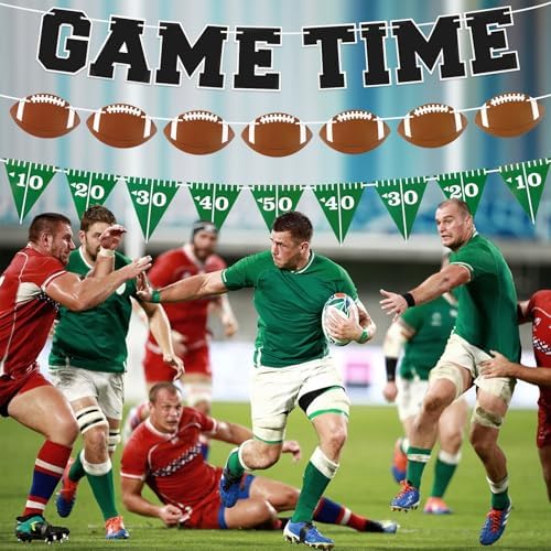 Game Time Football Banner for Party Decorations