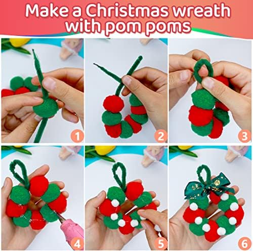 Iooleem White Pom Poms 300pcs 1 Inch Balls for Crafting