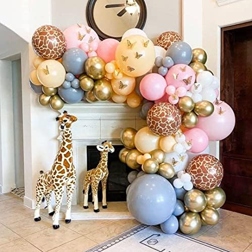 50pcs Giraffe Print Balloons 12inch Animal Theme Party Decorations