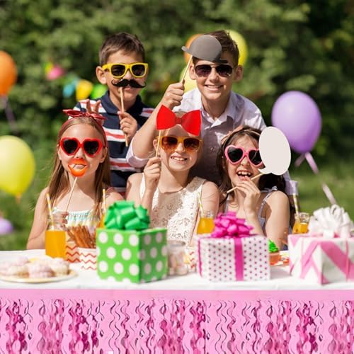 6 Pack 10 Feet Pink Metallic Foil Garland