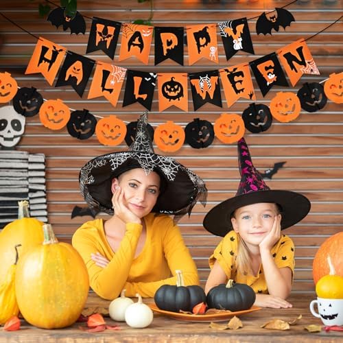 AhfuLife Halloween Decorations Set with Banners
