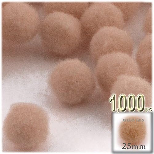 The Crafts Outlet 1000 Piece Acrylic Pom Poms Black 25mm