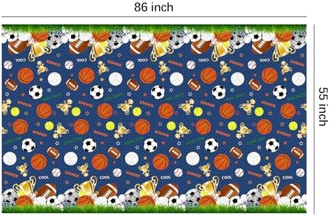 Owelleny Sports Birthday Tablecloth Set 3Pcs
