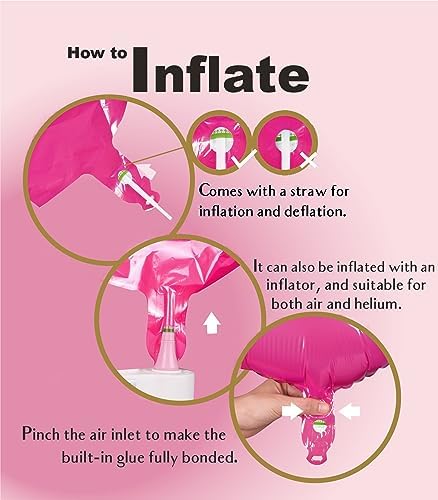 SUWEN 40 Inch Jumbo Hot Pink Number 1 Balloon