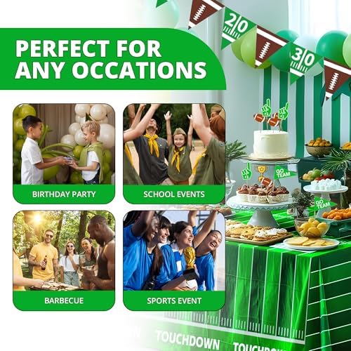 4Es Novelty 4 Pcs Football Flag Banner Set