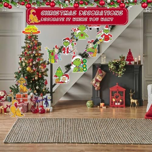 11Pcs Large Funny Christmas Door Decor Kit