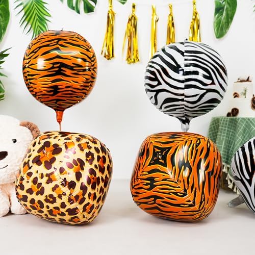 6PCS Safari Animal Balloons 22Inch for Kids Party Decor