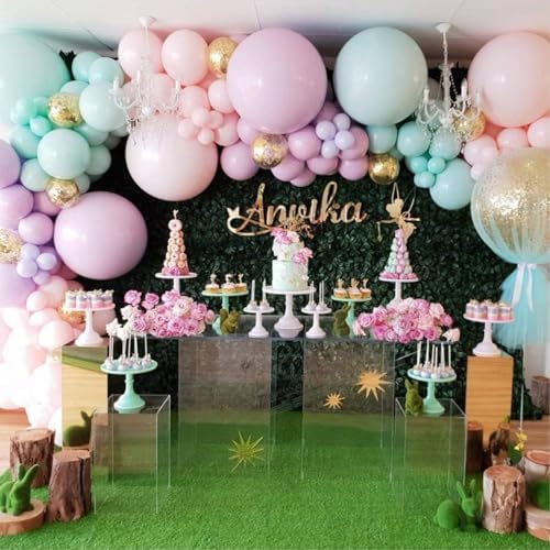 105pcs Pastel Balloons Arch Garland Kit with Gold Confetti Balloons
