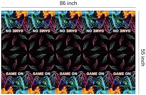 Vibrant Gaming Tablecloth Set 3Pcs 55x86 Inches