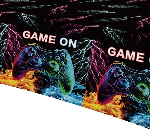 Vibrant Gaming Tablecloth Set 3Pcs 55x86 Inches