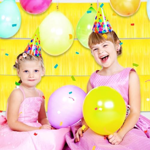 3 Pack Yellow Metallic Foil Fringe Garland for Decorations