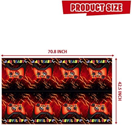 Mpanwen Red Gamer Party Supplies Set - 202Pcs for 25 Guests