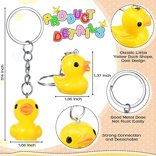Yoande Plastic Duck Keychains 3D Small Pendant
