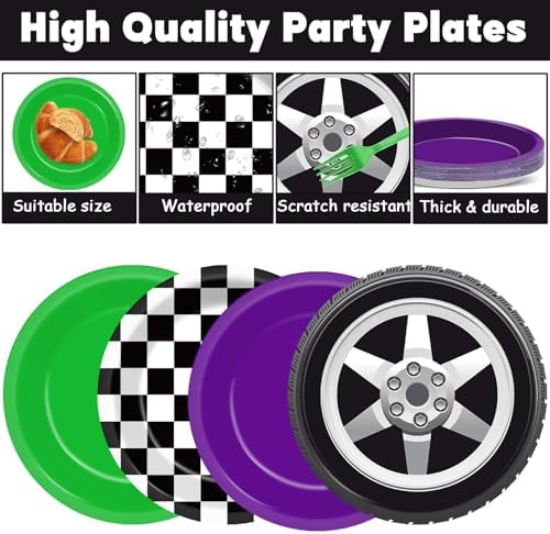 Monster Truck Party Supplies Set 24 pcs for Kids Birthday
