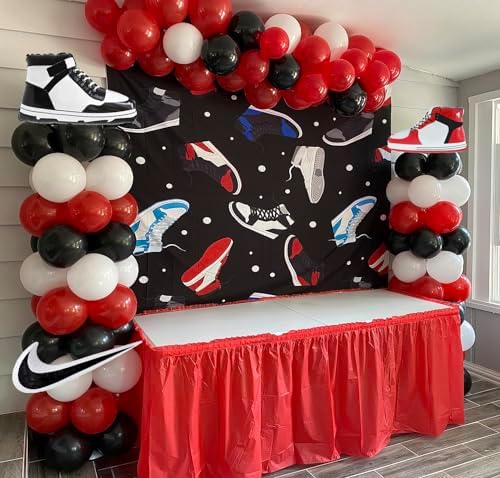 6 Piece Sports Basketball Shoes Sneaker Balloons Set