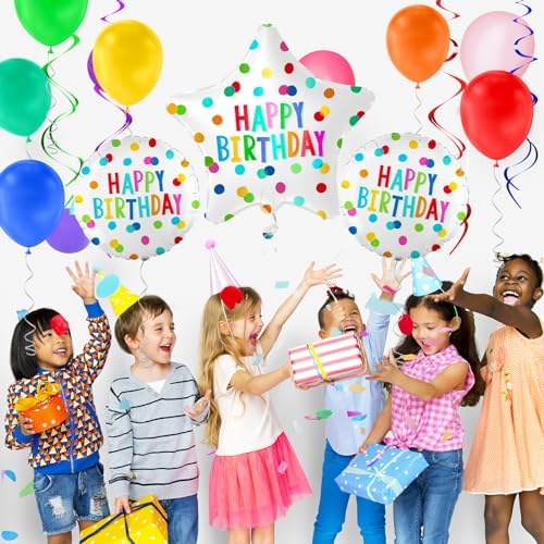 Happy Birthday Balloon Decor Kit - Foil Latex Balloons Combo