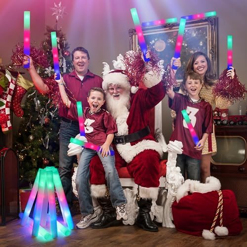 115 Pack LED Foam Glow Sticks with 3 Modes