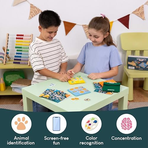 BONNYCO Tic Tac Toe Game Pack 16 Jungle Animals Kids Party Favors