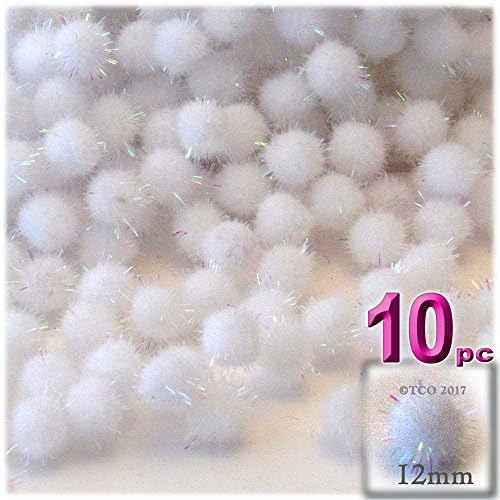 The Crafts Outlet Chenille Sparkly Pom Poms Purple Porcupine 10 Pack