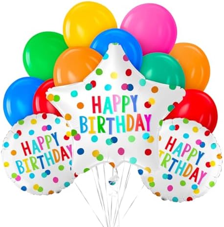 Happy Birthday Balloon Decor Kit - Foil Latex Balloons Combo