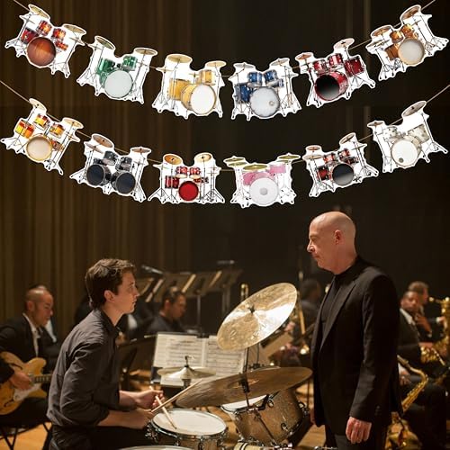 2pcs Drum Banners for Birthday Party Decorations