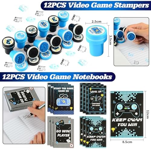 126 PCS Gaming Party Favors with Drawstring Bags