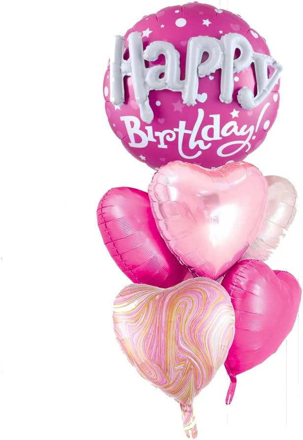 36inch Hot Pink Birthday Foil Balloons Decorations