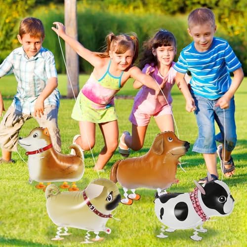 6 Pcs Walking Dog Balloons for Kids and Party