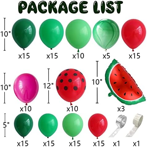 145 Pcs Watermelon Party Decorations Balloon Kit