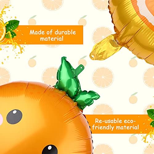Gejoy 10 Pack Orange Foil Balloons Birthday Decor
