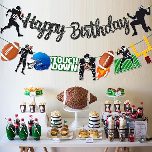 Football Birthday Party Banners 2pcs Decorations