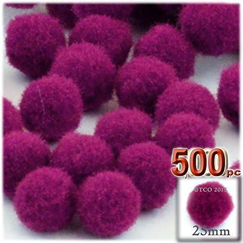 The Crafts Outlet 1000 Piece Multi Purpose Pom Poms Neon Green 25mm