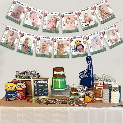 JOYMEMO Football 1st Birthday Party Banner for Boys