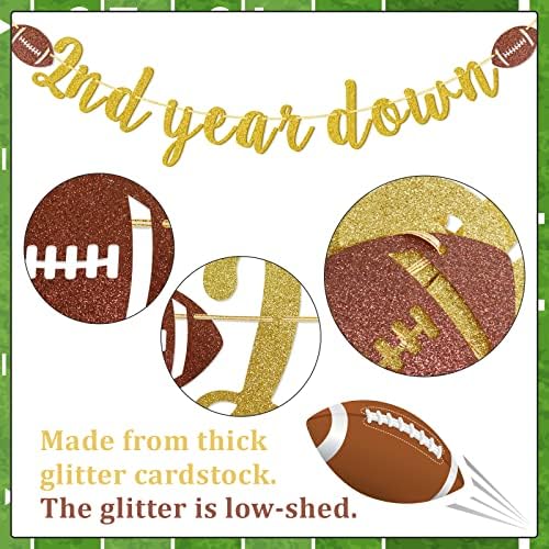2nd Birthday Glitter Banner with Pre-Strung Letters