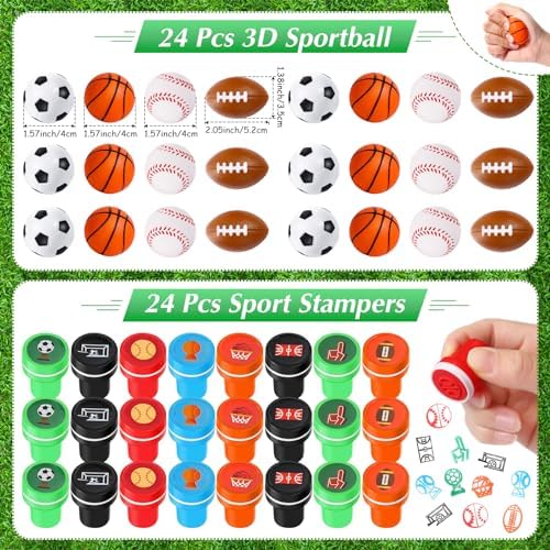 Aoriher 120 Pcs Sports Party Favors Set for Kids