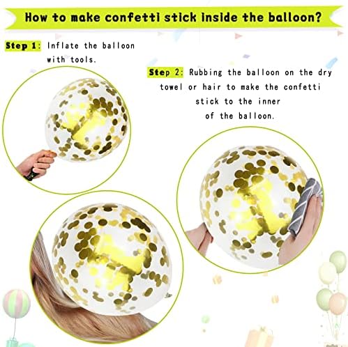Paready 60 Pcs 12 Inch Metallic Balloons Set