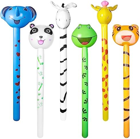 Novelty Place 6 Pcs Inflatable Animals with Sound