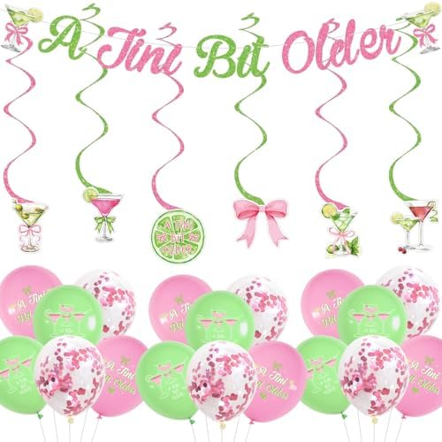 A Tini Bit Older Birthday Banner Decorations Pink