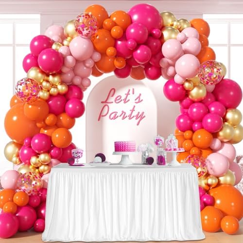 Pink Orange Balloon Arch Kit for Parties
