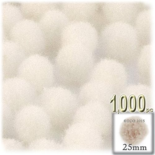The Crafts Outlet 1000 Piece Multi Purpose Pom Poms Neon Green 25mm