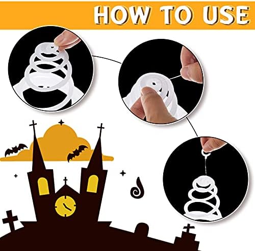 Zonon Halloween Decorations 24-Piece Spiral Ghost Set