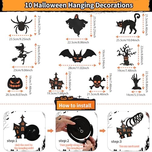 AhfuLife Halloween Decorations Set with Banners