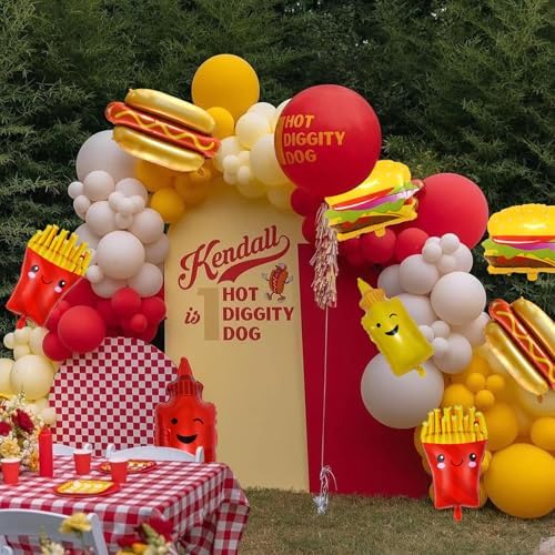10Pcs Food Themed BBQ Balloons Party Decorations