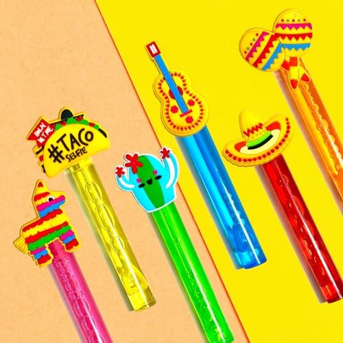 Uoyoi Fiesta Party Favors 24Pcs Bubble Wand Set