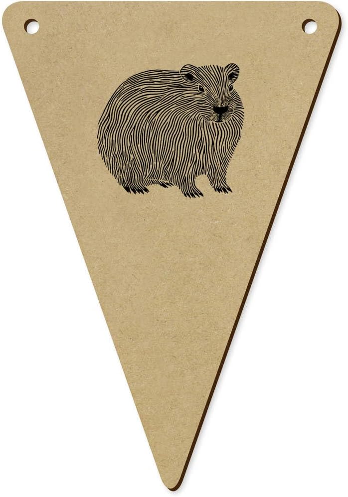 5 x 140mm Capybara Standing Wooden Bunting Flags