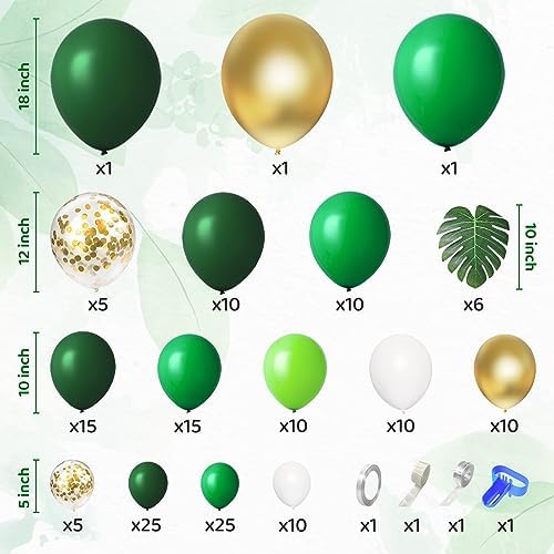 Amandir 163Pcs Jungle Party Balloons Garland Arch Kit